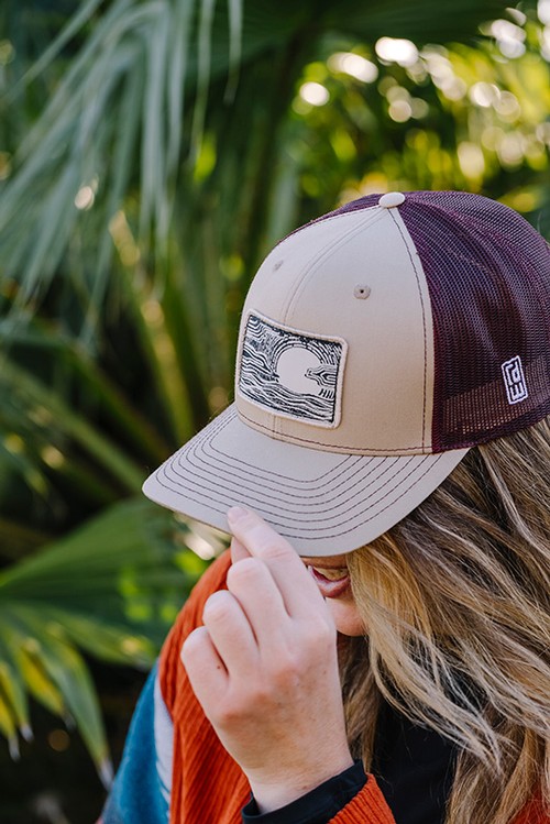 Fifth Moon Hat Burgundy and Khaki